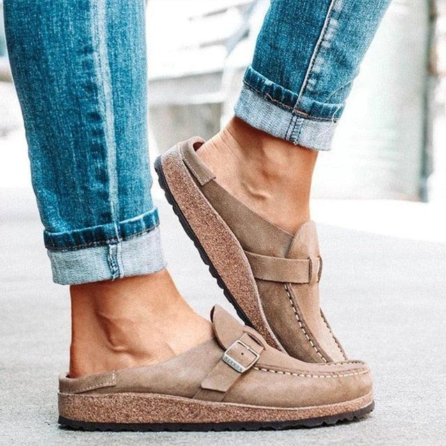 Damen - Stylische Kork-Sandalen - Hochwertigen Materialien - Ultimativer Komfort und Halt - Ideal für den Alltag