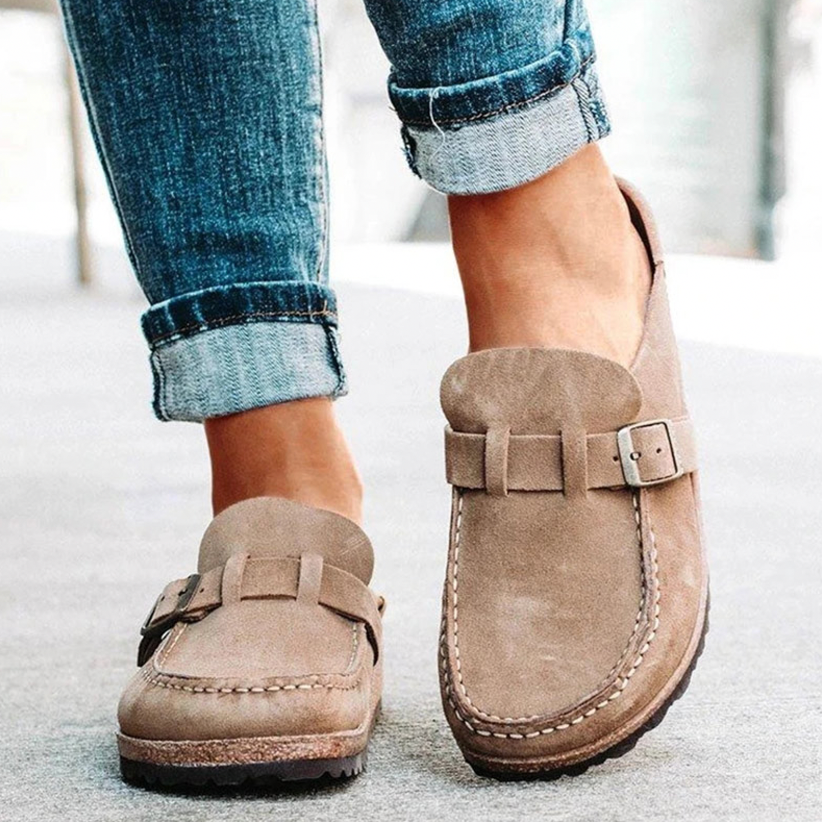 Damen - Stylische Kork-Sandalen - Hochwertigen Materialien - Ultimativer Komfort und Halt - Ideal für den Alltag