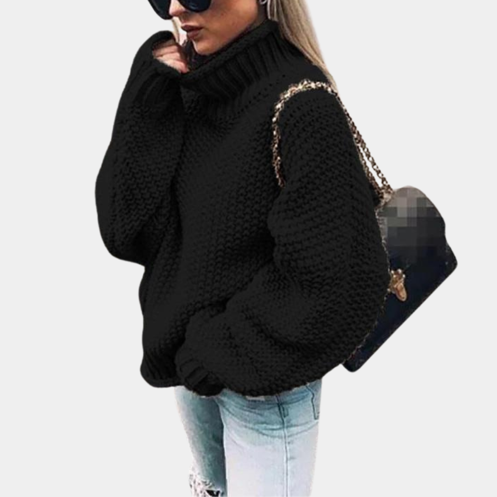 Damen - Warmer Rollkragenpullover - Atmungsaktivem Strick Material - Bequemer und stilvoller Knitwear für kalte Tage