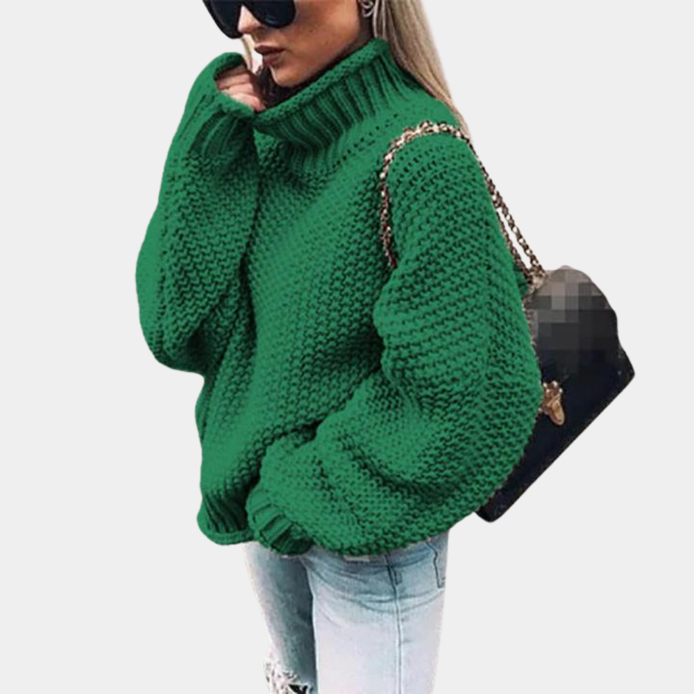 Damen - Warmer Rollkragenpullover - Atmungsaktivem Strick Material - Bequemer und stilvoller Knitwear für kalte Tage
