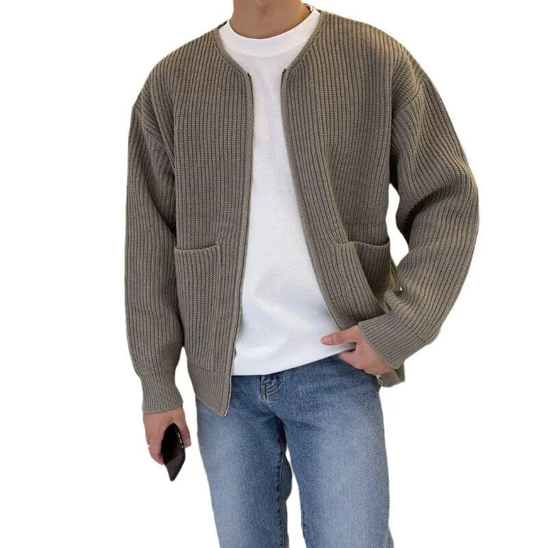 Herren - Strickjacke mit Reißverschluss - Kuscheliger Strickstil - Ideale Übergangsjacke für jeden Anlass