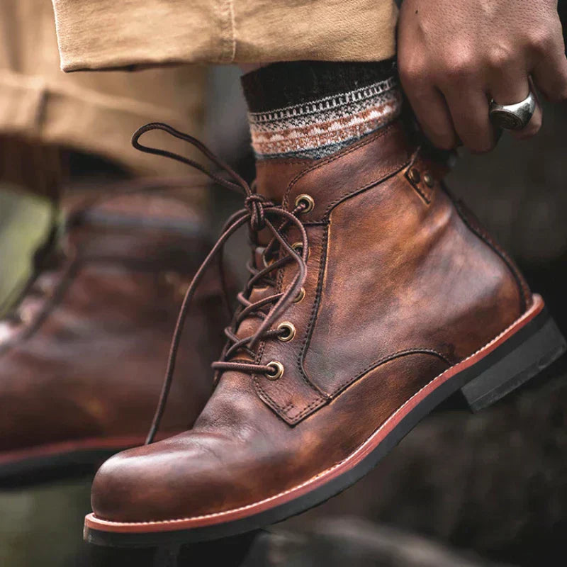 Herren - Hohe Lederstiefel - Bequem und stilvoll - Ideal für Alltag und besondere Anlässe
