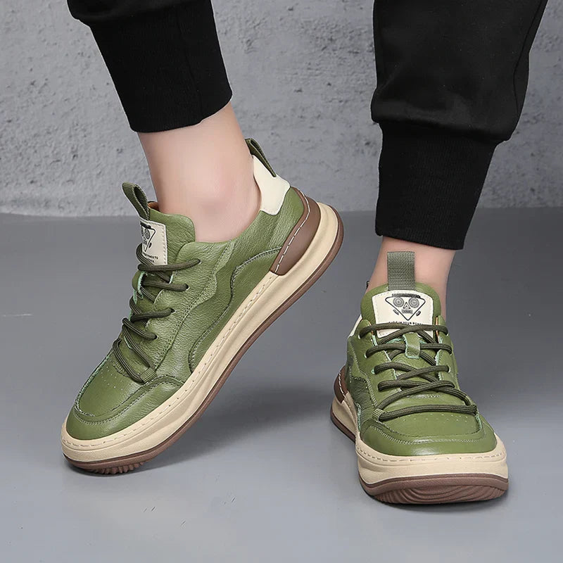 Herren - Turnschuhe - Leder - Low-Top - Stilvolle Freizeitschuhe für jeden Anlass
