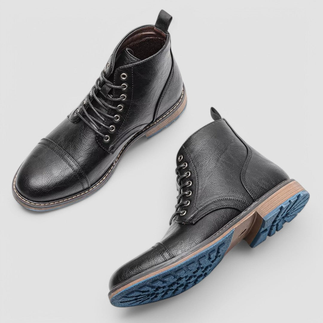 Herren - Kappenstiefel - Hochwertigem Leder - Stylisch und bequem für jeden Anlass