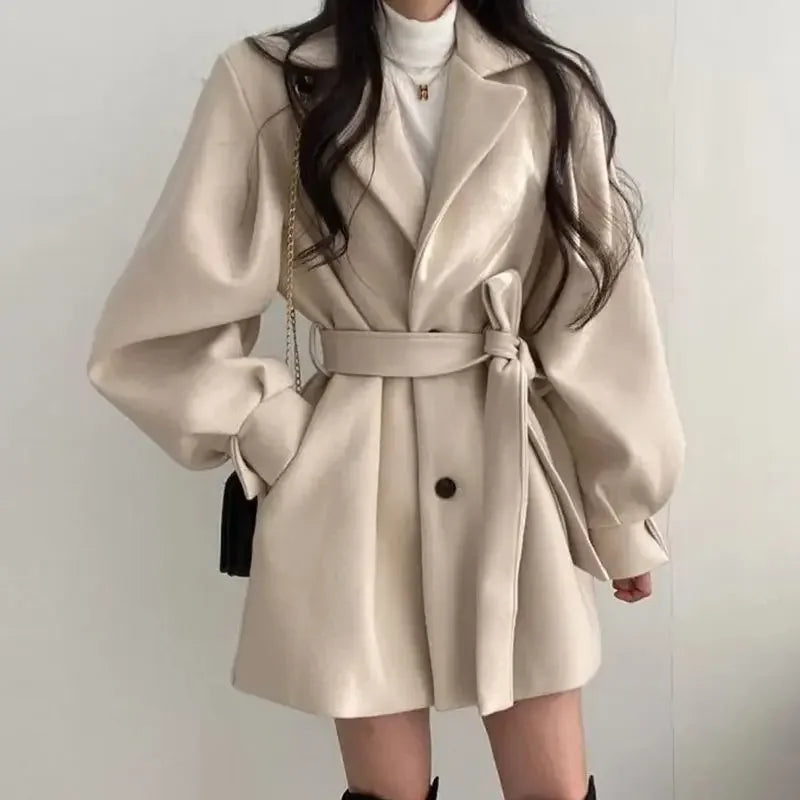 Damen - Trenchcoat mit Gürtel - Schmeichelhafte Silhouette - Stilvolles & elegantes Design für jeden Anlass