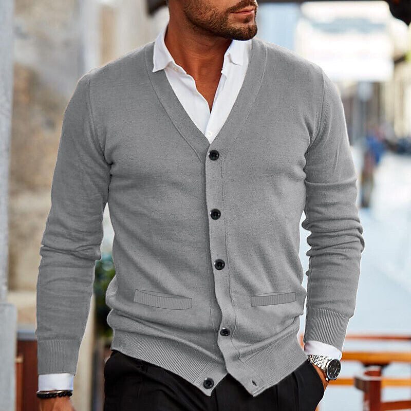 Herren - Lässiger Cardigan - Weicher Strick - Stilvolles Layering für jeden Anlass