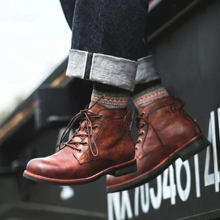 Herren - Hohe Lederstiefel - Bequem und stilvoll - Ideal für Alltag und besondere Anlässe