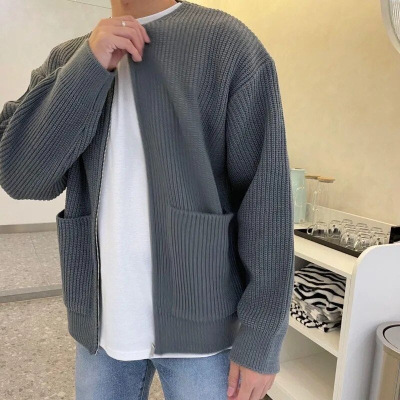 Herren - Strickjacke mit Reißverschluss - Kuscheliger Strickstil - Ideale Übergangsjacke für jeden Anlass