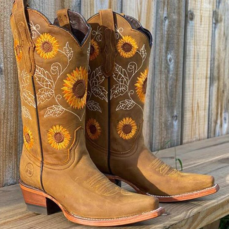 Damen - Boho Stil Ankle Boots - Strapazierfähiges Leder - Trendige, Bequeme Schuhe für Jeden Anlass