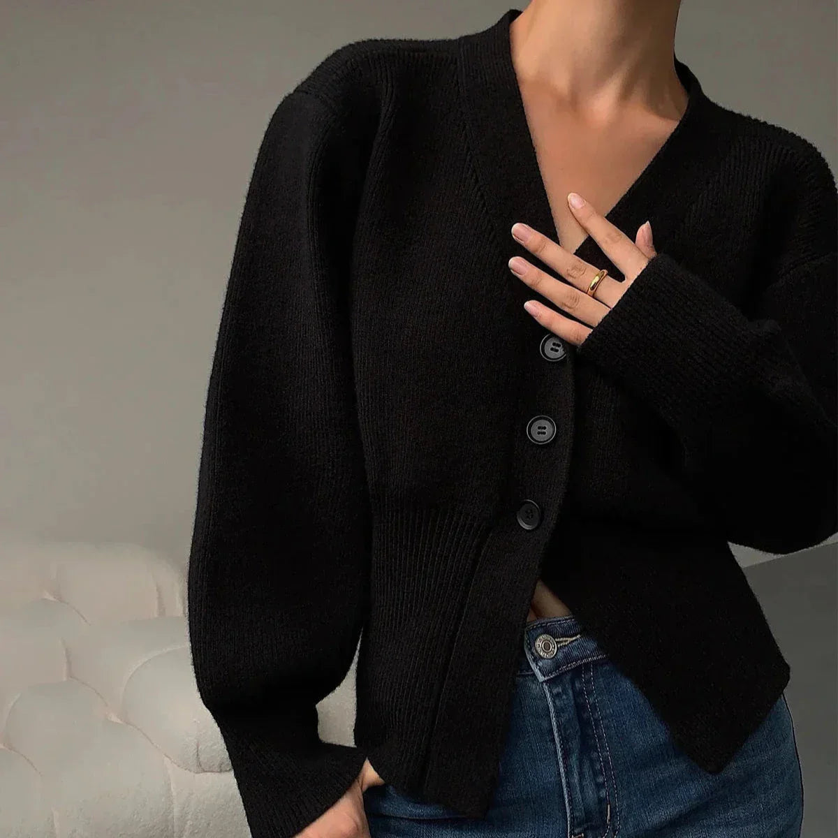 Damen - Gemütlicher Strickpullover - Weicher Stoff - Unverzichtbares Kleidungsstück für jeden Kleiderschrank