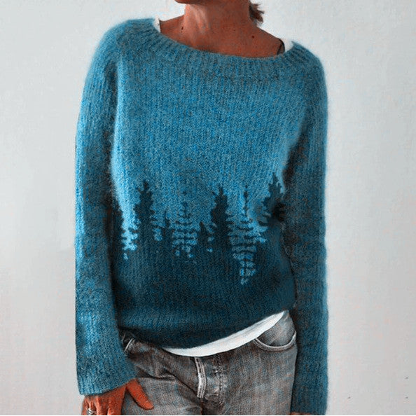 Damen - Retro-Pullover - Gemütlicher Strickstil - Vintage inspirierte Mode für jeden Anlass