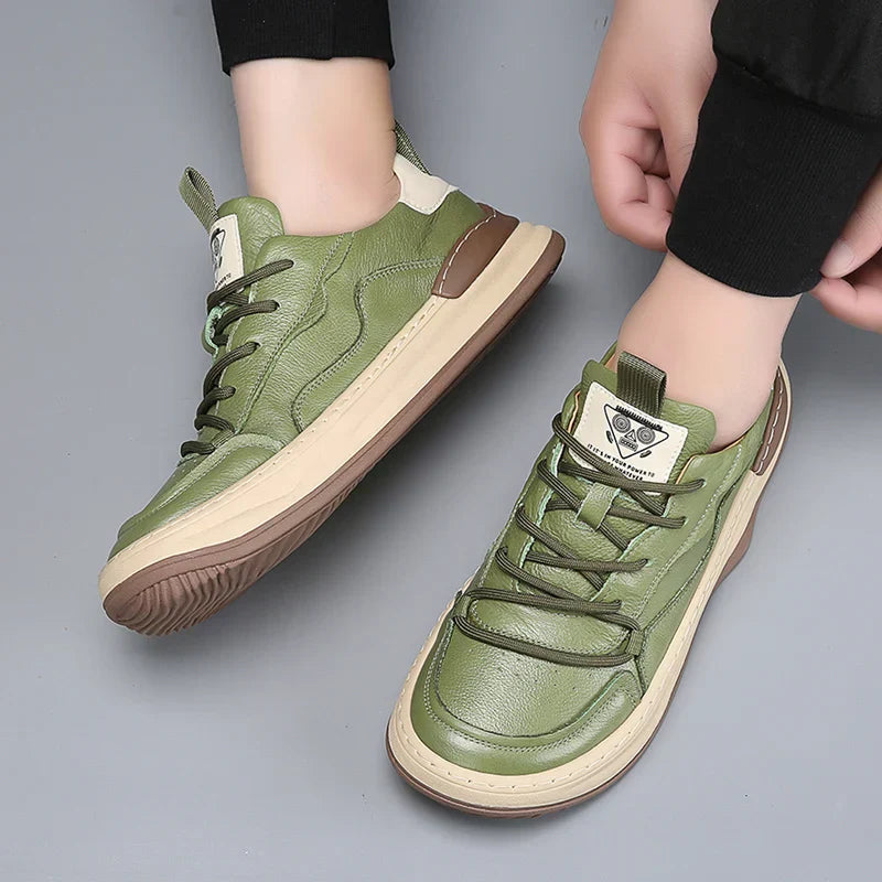 Herren - Turnschuhe - Leder - Low-Top - Stilvolle Freizeitschuhe für jeden Anlass