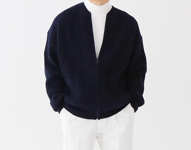 Herren - Strickjacke mit Reißverschluss - Kuscheliger Strickstil - Ideale Übergangsjacke für jeden Anlass