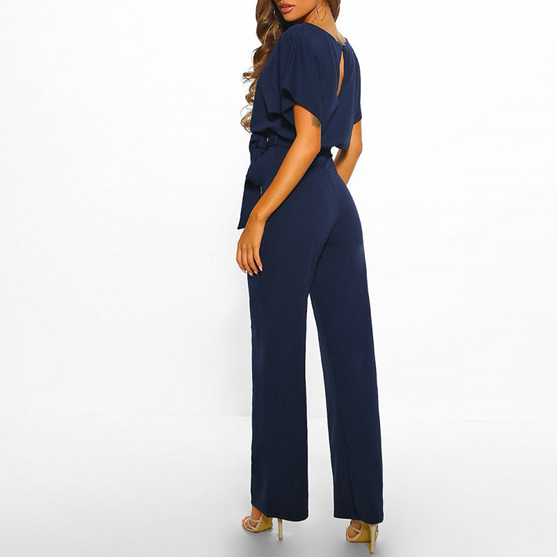 Damen - Eleganter Jumpsuit - Hochwertiger Stoff - Lässiger Stil für jeden Anlass