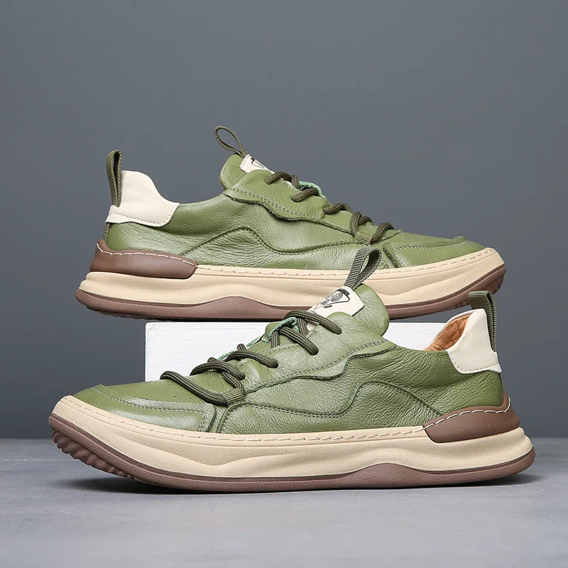 Herren - Turnschuhe - Leder - Low-Top - Stilvolle Freizeitschuhe für jeden Anlass