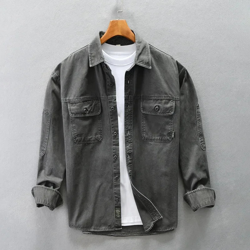 Herren - Jacke - Baumwoll-Denim - Klassische Passform & Lässiger Stil - Ideale Alltags-Outerwear für jeden Anlass