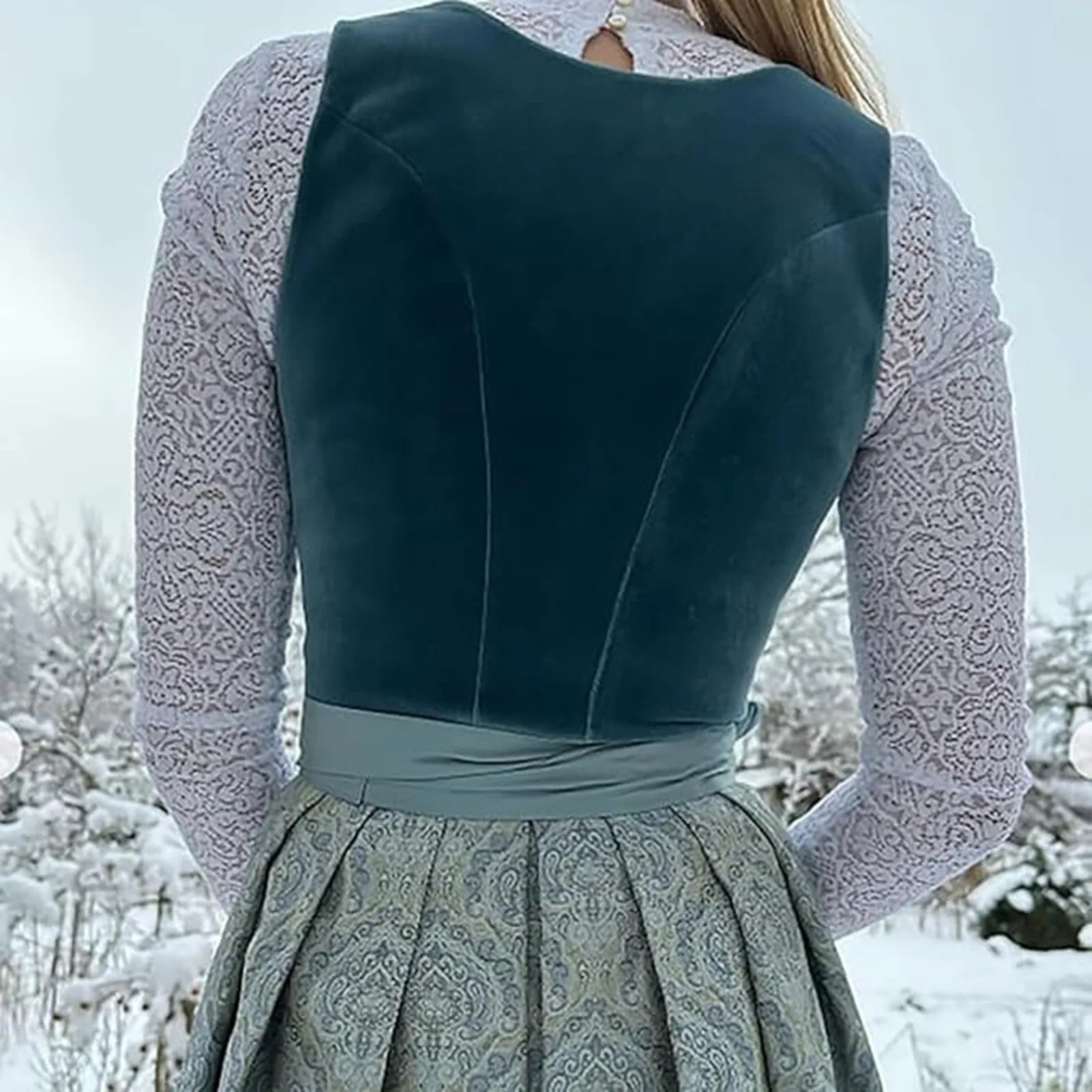 Damen Elegante Jahrgang Oktoberfest Dirndl Kleid