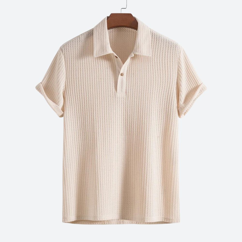 Herren - Polohemd - Waffelstrick Design - Stilvolles Freizeit Oberteil für jeden Anlass