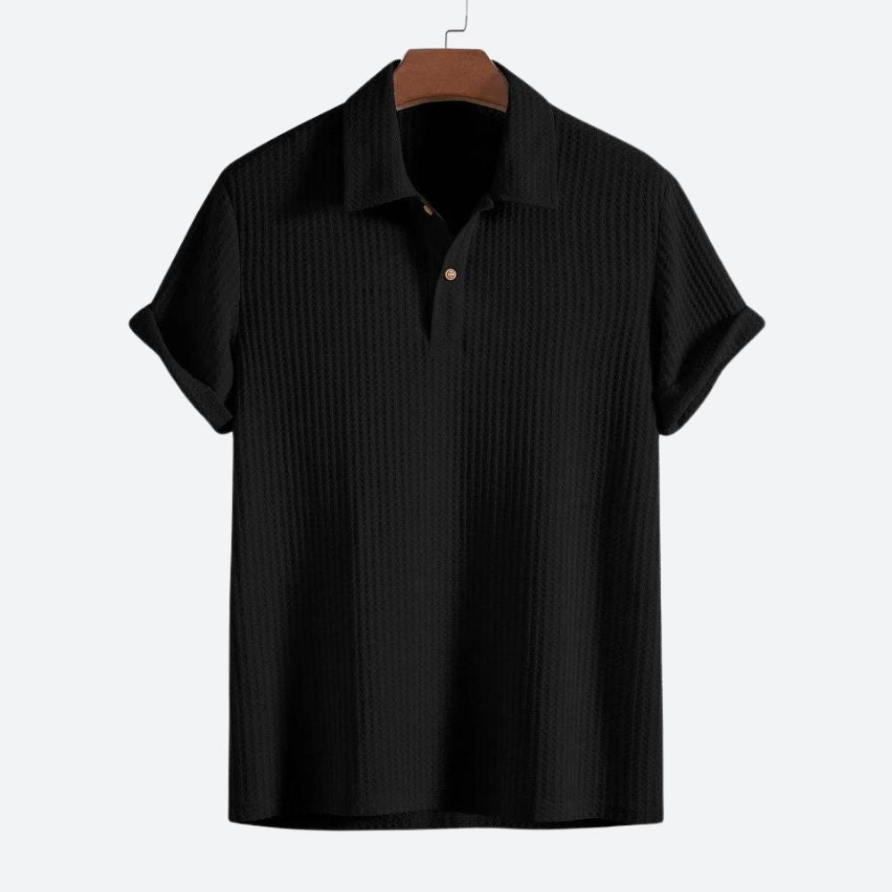 Herren - Polohemd - Waffelstrick Design - Stilvolles Freizeit Oberteil für jeden Anlass