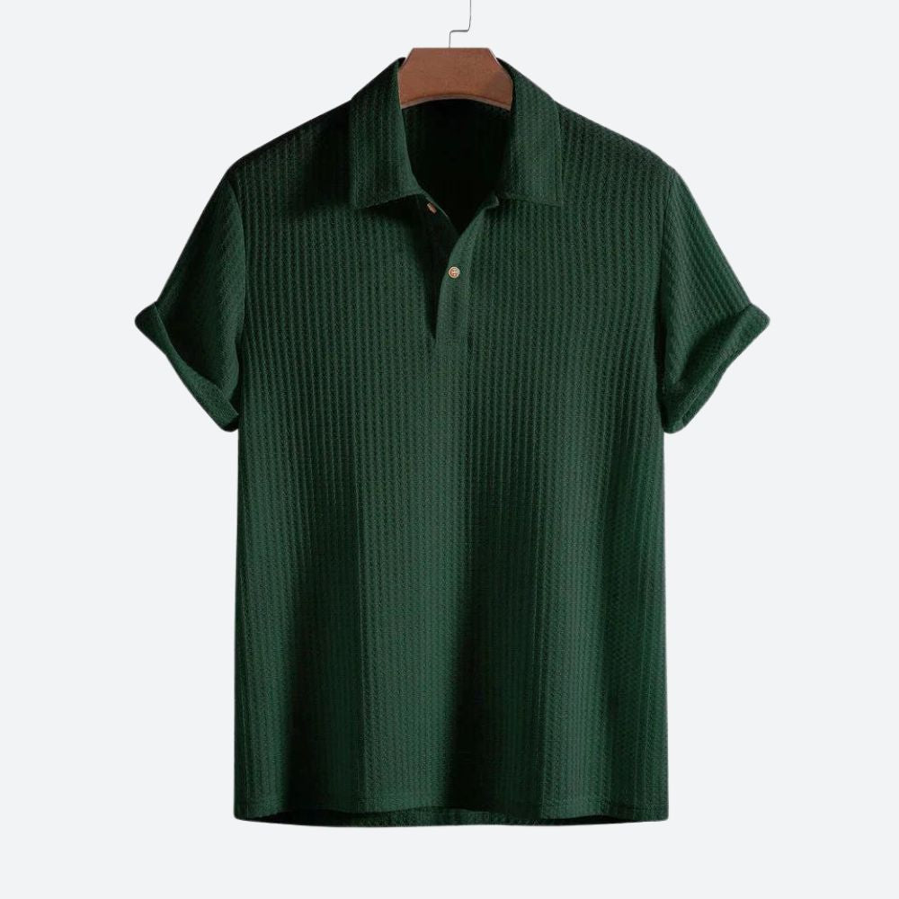 Herren - Polohemd - Waffelstrick Design - Stilvolles Freizeit Oberteil für jeden Anlass