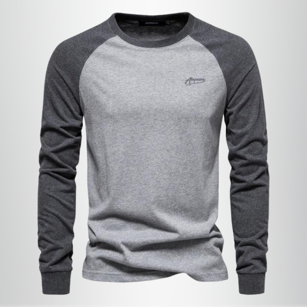 Herren - Langarm T-Shirt - Weiche Baumwollmischung - Lässige und bequeme Alltagsmode