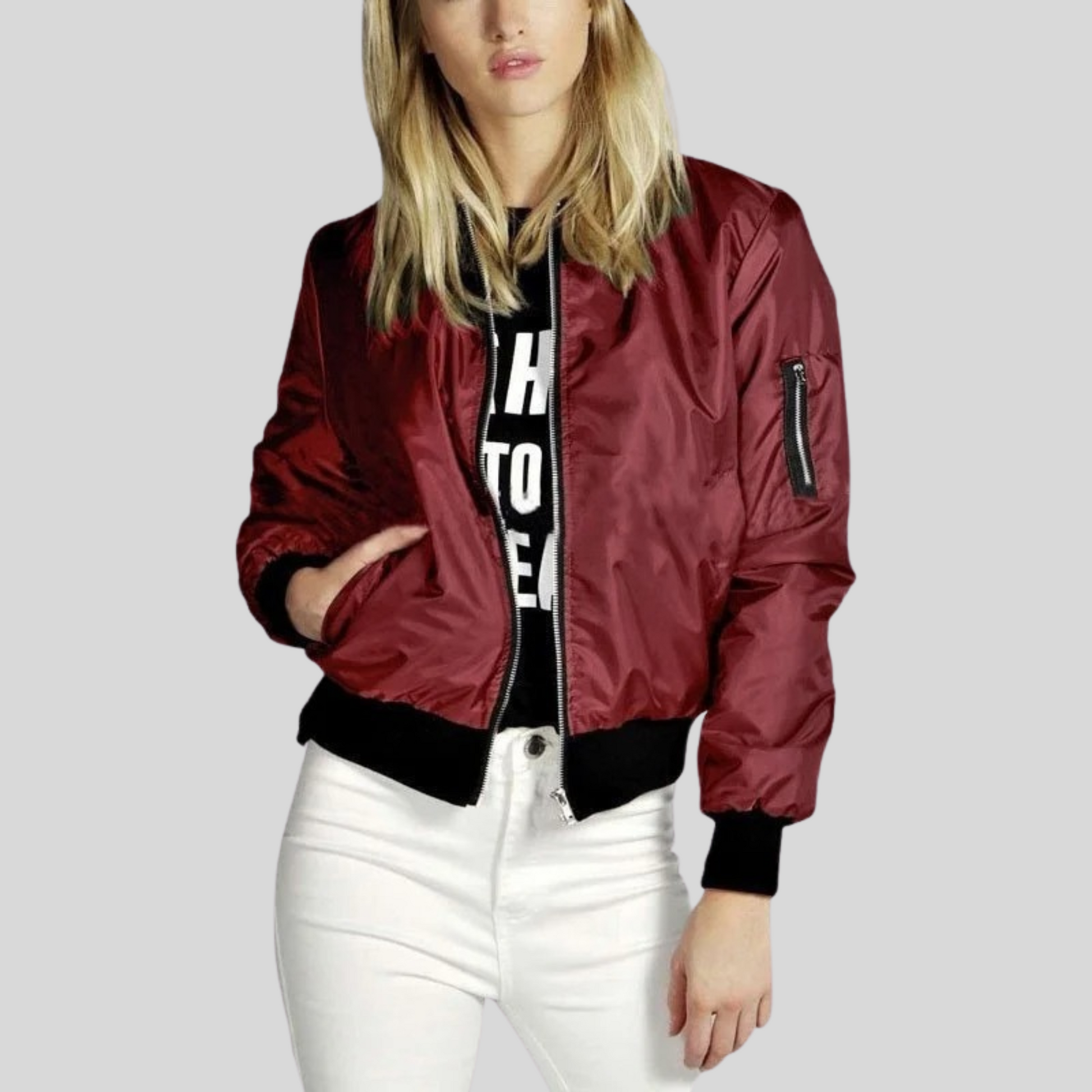 Damen - Bomberjacke - Langärmelige - Stylisch & Bequem - Perfekte Oberbekleidung für jeden Anlass