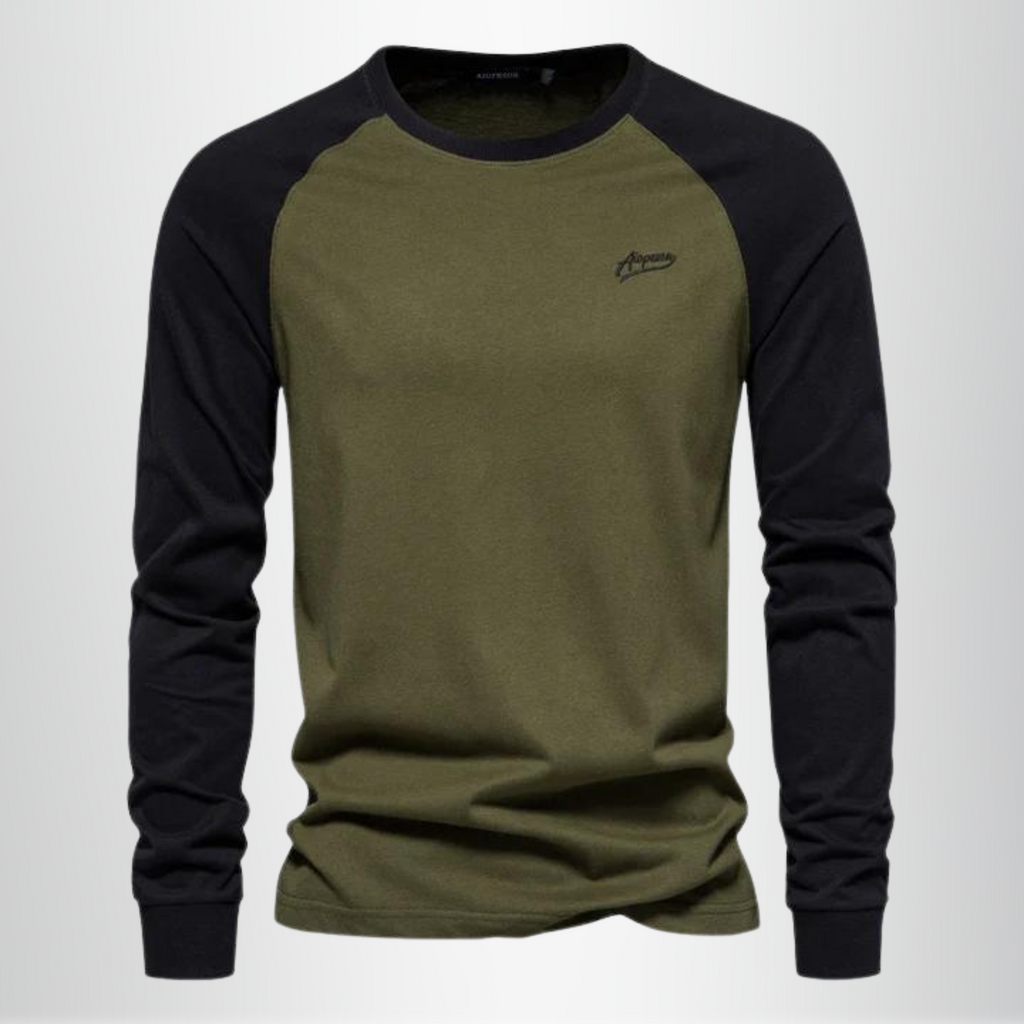 Herren - Langarm T-Shirt - Weiche Baumwollmischung - Lässige und bequeme Alltagsmode