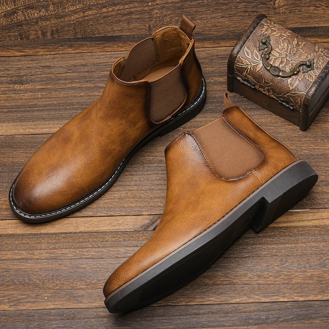 Herren - Chelsea Boots - Strapazierfähiges Leder - Zeitloser Klassischer Stil - Stil und Komfort