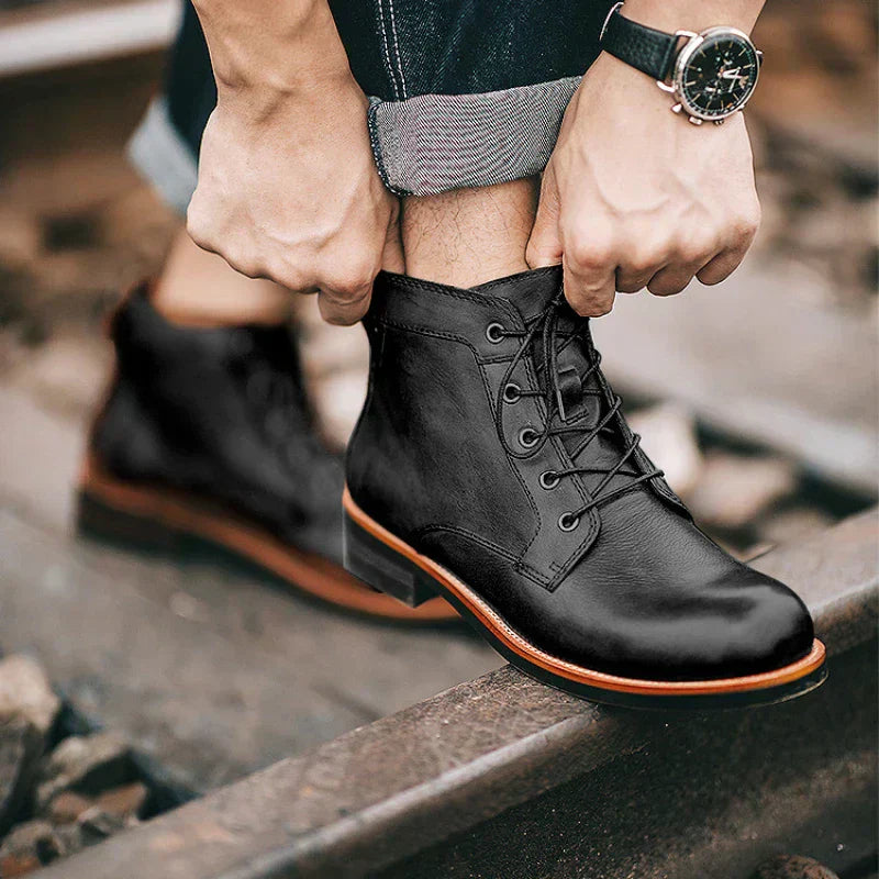 Herren - Hohe Lederstiefel - Bequem und stilvoll - Ideal für Alltag und besondere Anlässe