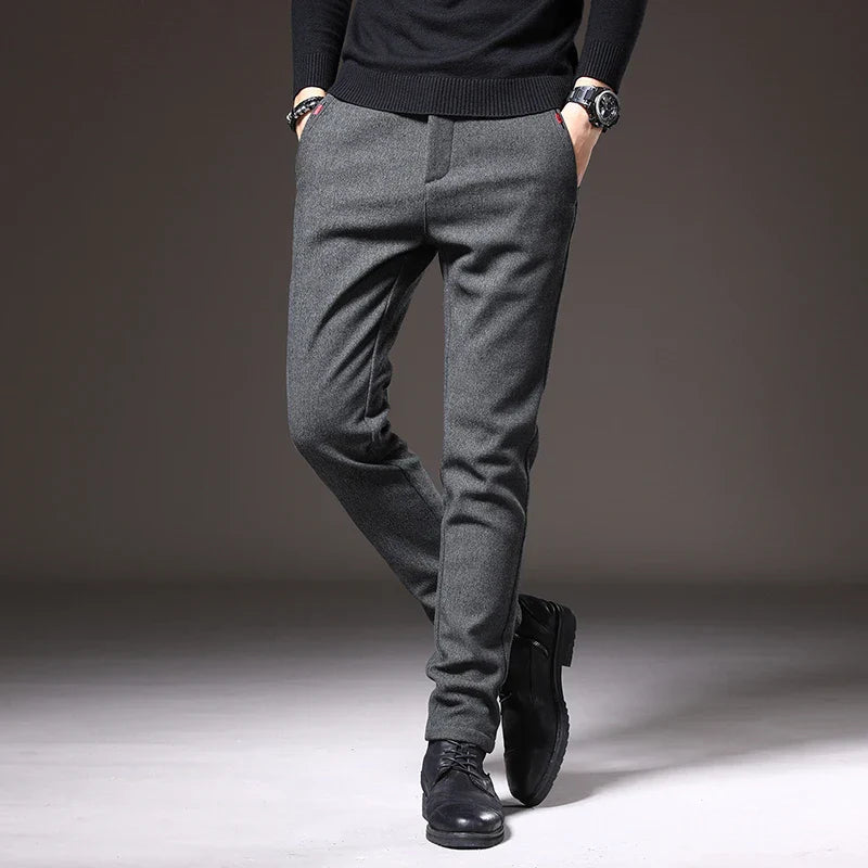 Herren - Schmal Geschnittenen Hose - Bequemes Stretch-Material - Stilvolle Alltagskleidung für jeden Anlass