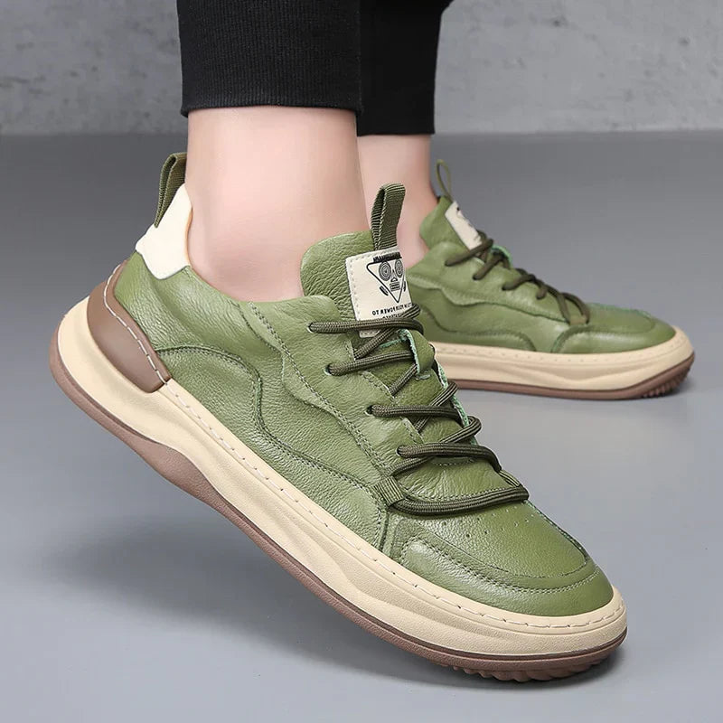 Herren - Turnschuhe - Leder - Low-Top - Stilvolle Freizeitschuhe für jeden Anlass