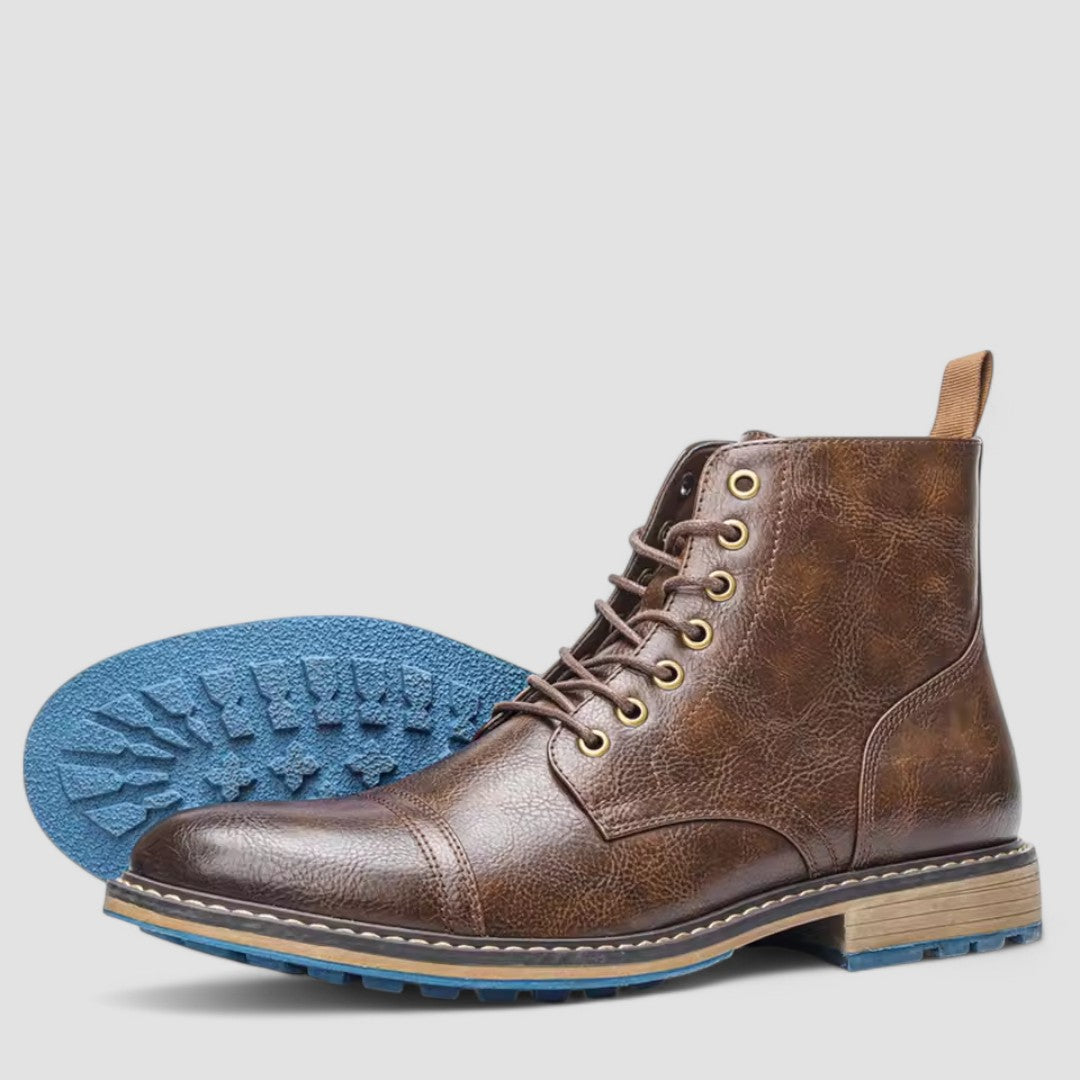 Herren - Kappenstiefel - Hochwertigem Leder - Stylisch und bequem für jeden Anlass