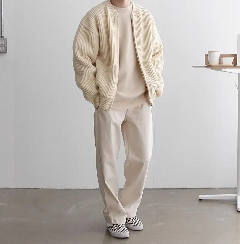 Herren - Strickjacke mit Reißverschluss - Kuscheliger Strickstil - Ideale Übergangsjacke für jeden Anlass