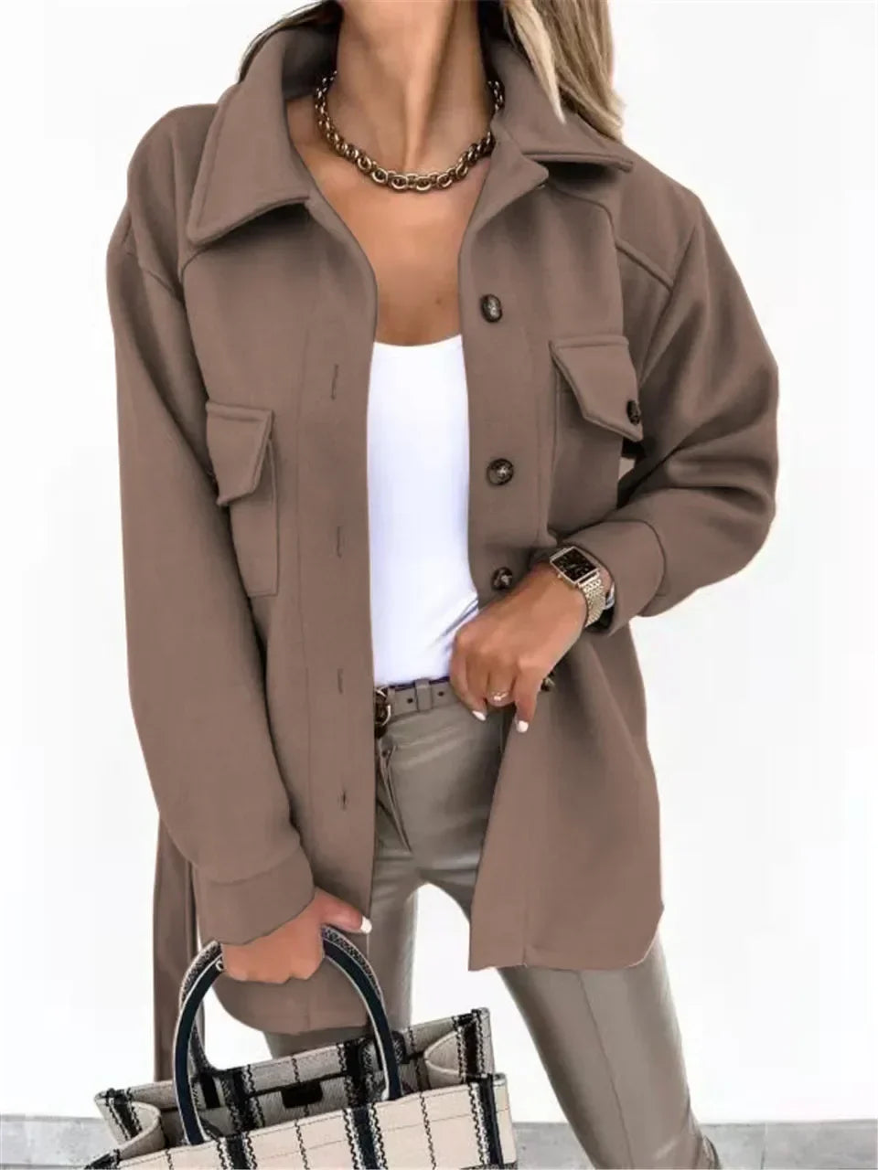 Damen - Elegante Jacke - Hochwertigem Gewebe - Stilvolle und Vielseitige Oberbekleidung für jeden Anlass