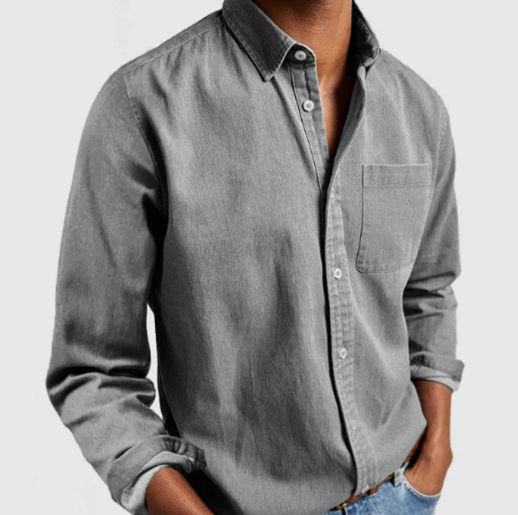 Herren - Stylisches Button-Up Hemd - Bequeme Baumwollmischung - Lässige Herrenmode für jeden Anlass