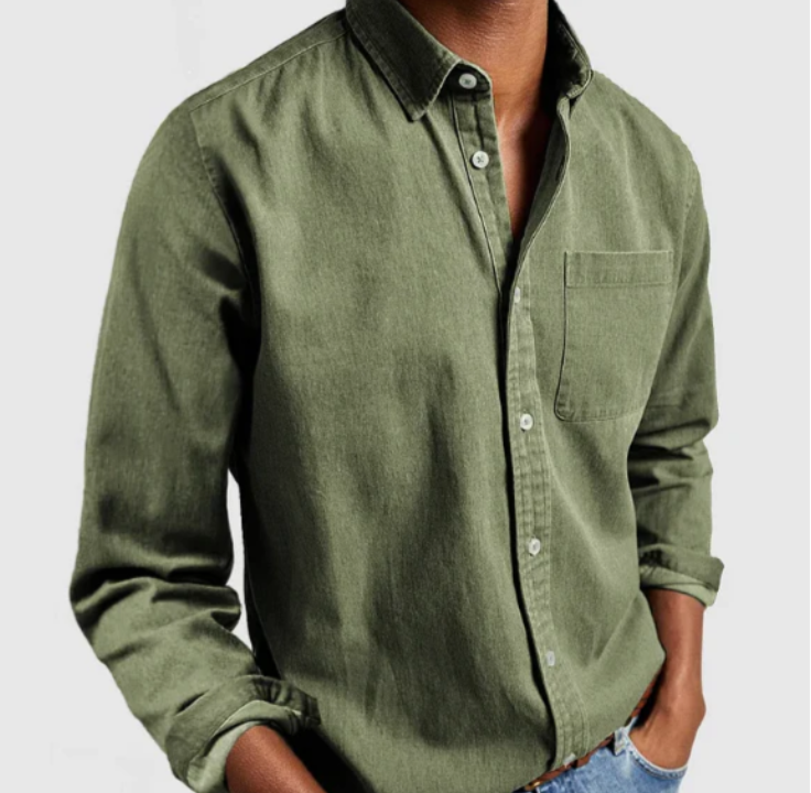 Herren - Stylisches Button-Up Hemd - Bequeme Baumwollmischung - Lässige Herrenmode für jeden Anlass