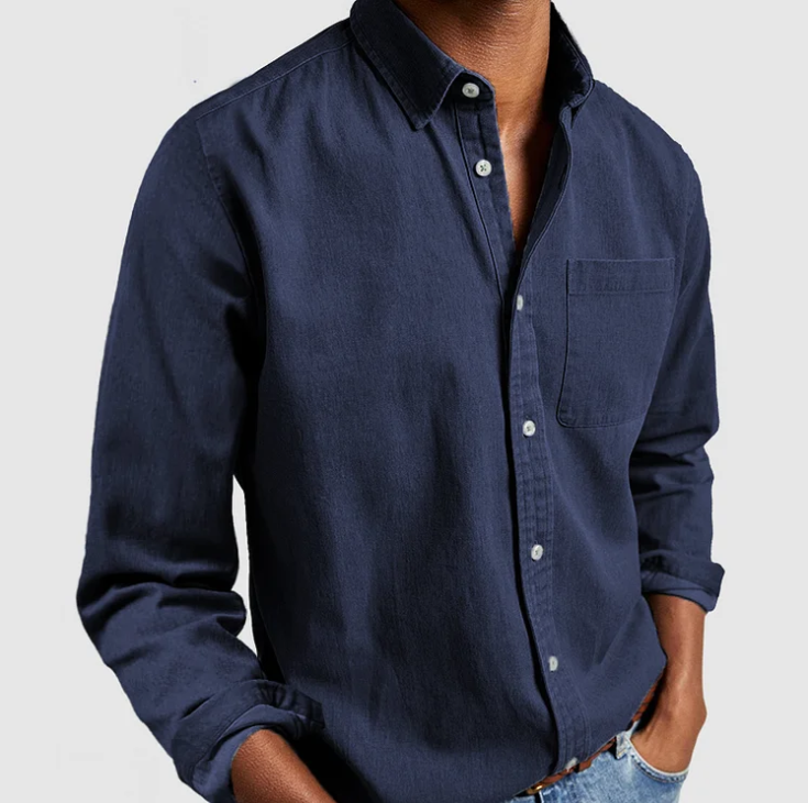 Herren - Stylisches Button-Up Hemd - Bequeme Baumwollmischung - Lässige Herrenmode für jeden Anlass
