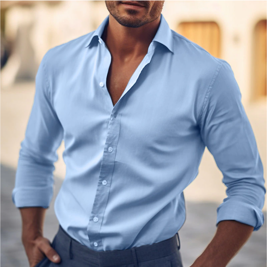 Herren - Langärmeliges Hemd - Hochwertigem Material - Stilvolles Design - Lässige Mode für jeden Anlass