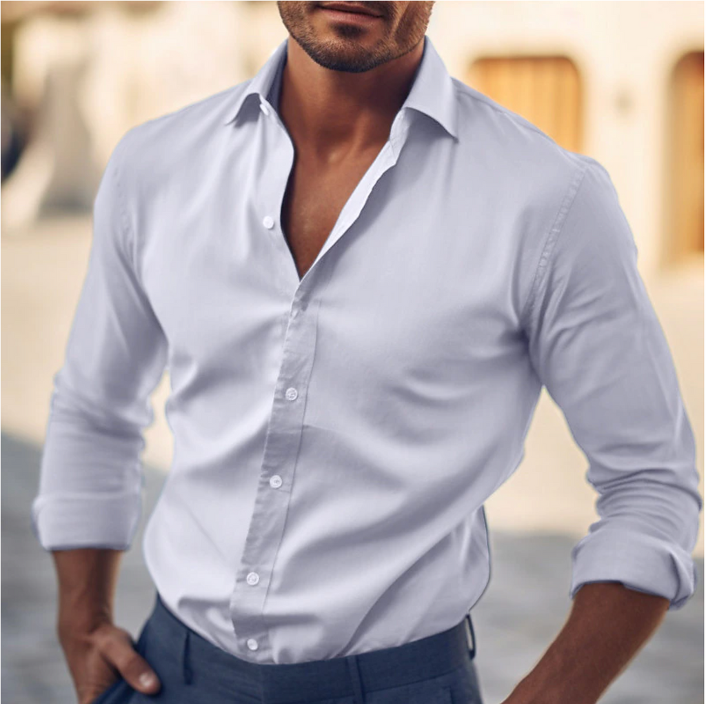 Herren - Langärmeliges Hemd - Hochwertigem Material - Stilvolles Design - Lässige Mode für jeden Anlass
