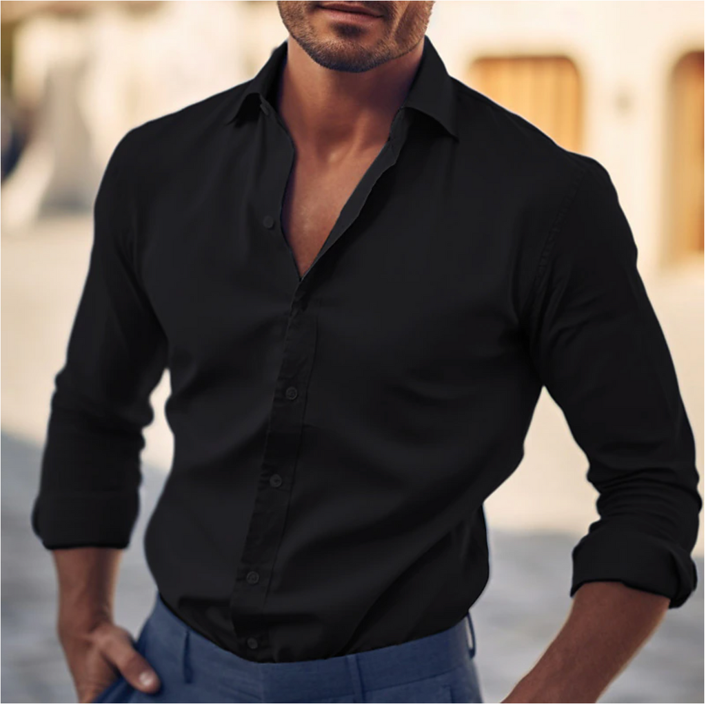 Herren - Langärmeliges Hemd - Hochwertigem Material - Stilvolles Design - Lässige Mode für jeden Anlass