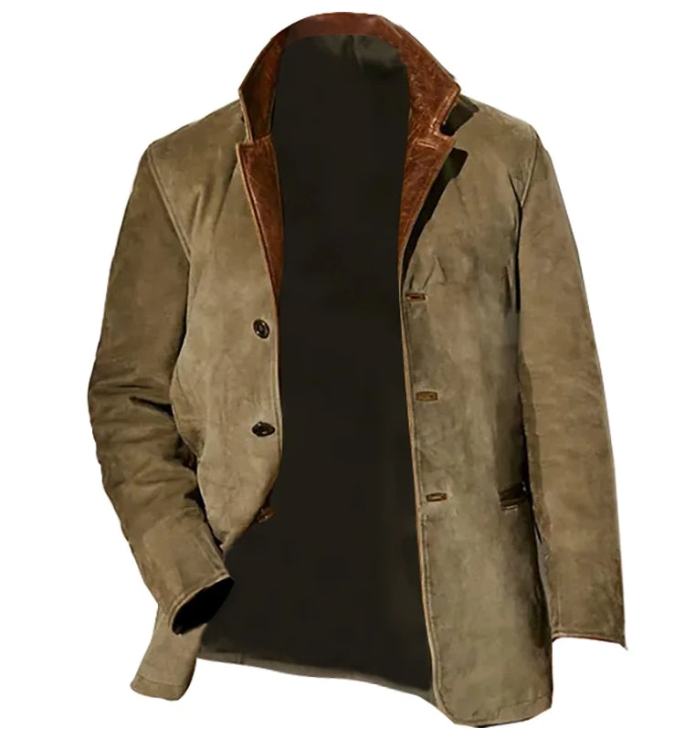 Herren - Vintage Jacke - Weicher Stoff - Optimalen Komfort - Klassischer Stil für jeden Anlass