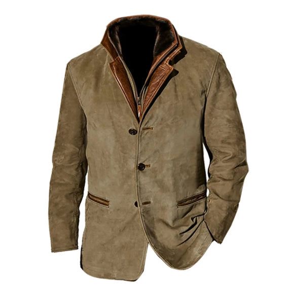 Herren - Vintage Jacke - Weicher Stoff - Optimalen Komfort - Klassischer Stil für jeden Anlass