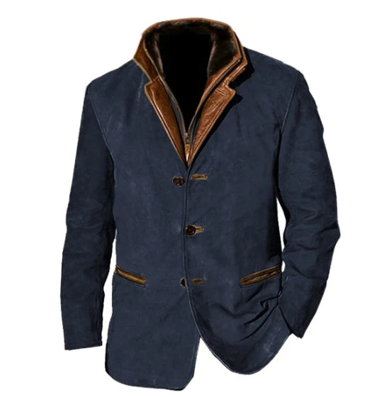 Herren - Vintage Jacke - Weicher Stoff - Optimalen Komfort - Klassischer Stil für jeden Anlass