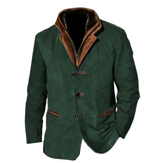 Herren - Vintage Jacke - Weicher Stoff - Optimalen Komfort - Klassischer Stil für jeden Anlass