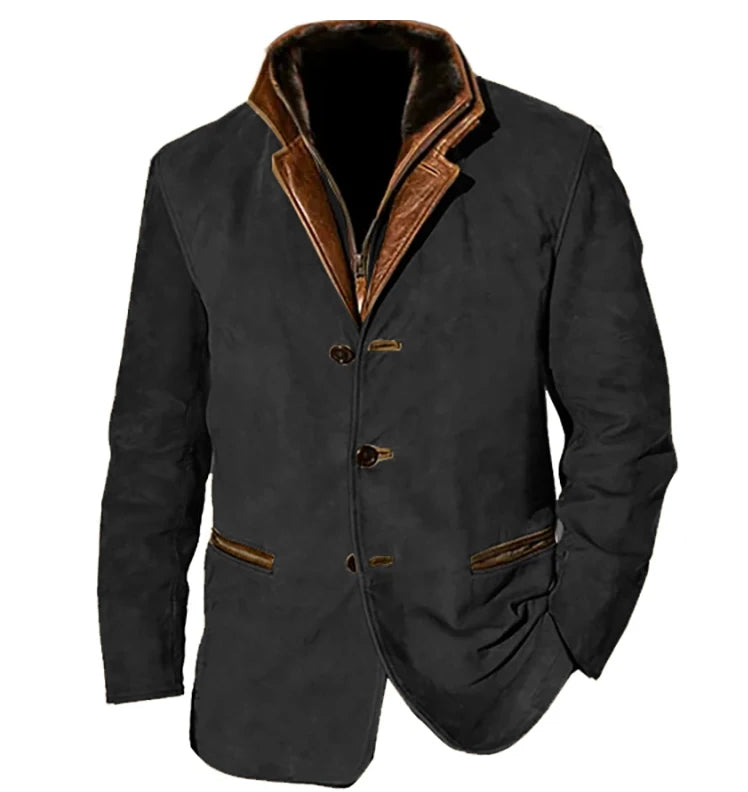 Herren - Vintage Jacke - Weicher Stoff - Optimalen Komfort - Klassischer Stil für jeden Anlass