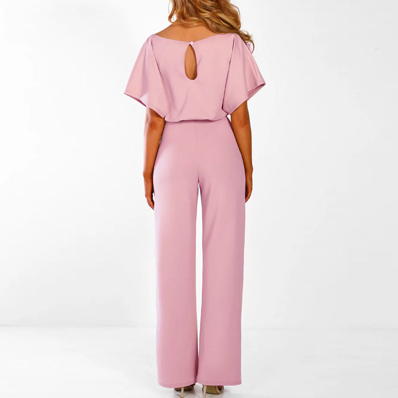Damen - Eleganter Jumpsuit - Hochwertiger Stoff - Lässiger Stil für jeden Anlass