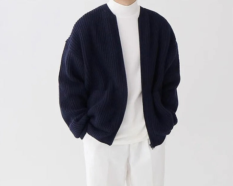 Herren - Strickjacke mit Reißverschluss - Kuscheliger Strickstil - Ideale Übergangsjacke für jeden Anlass