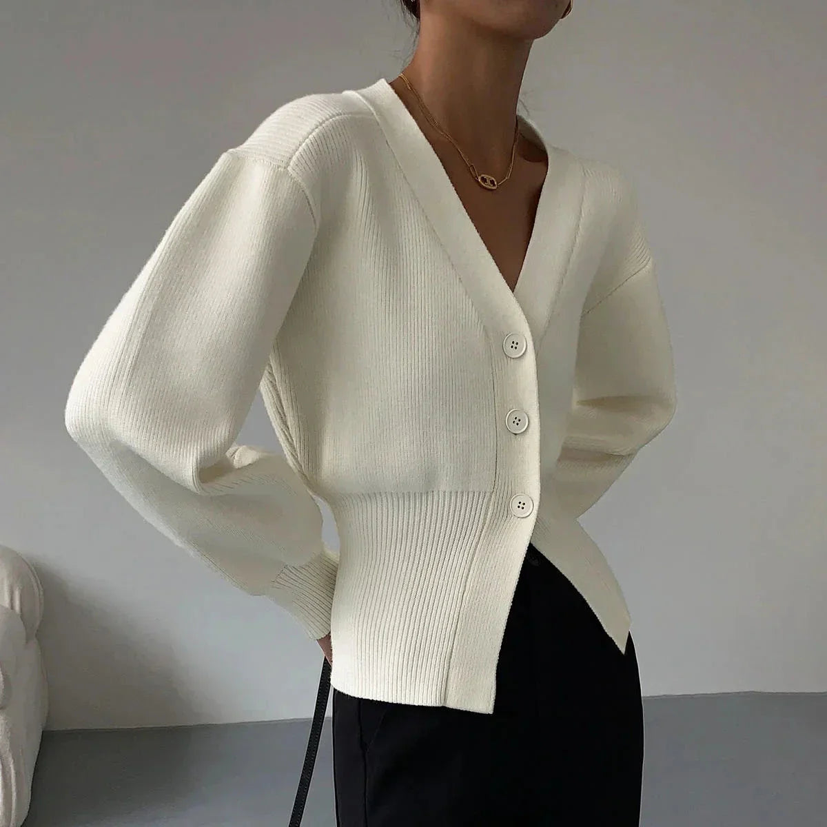 Damen - Gemütlicher Strickpullover - Weicher Stoff - Unverzichtbares Kleidungsstück für jeden Kleiderschrank