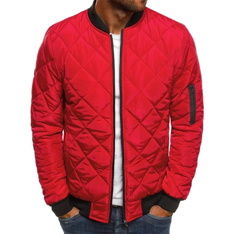 Herren - Jacke - Baumwolle - Rautenmuster - Stilvolle Casual Outerwear für jedes Wetter