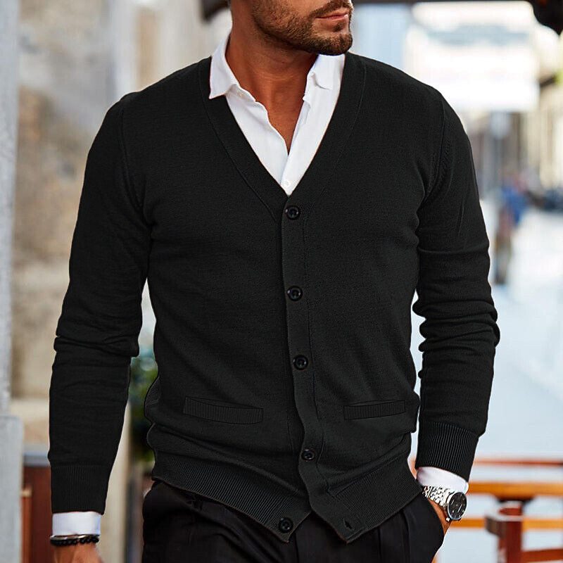 Herren - Lässiger Cardigan - Weicher Strick - Stilvolles Layering für jeden Anlass